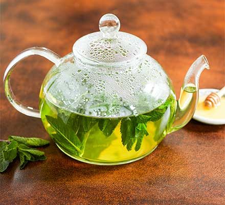 Mint tea pot