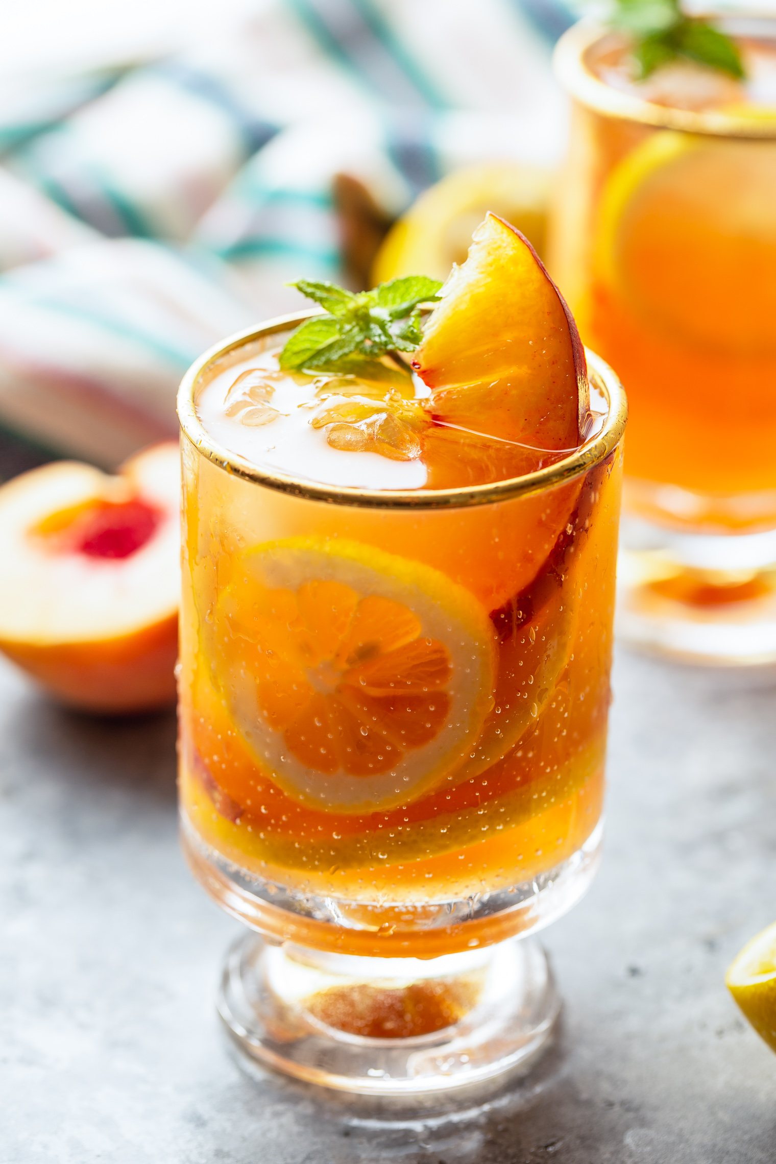 peach iced tea